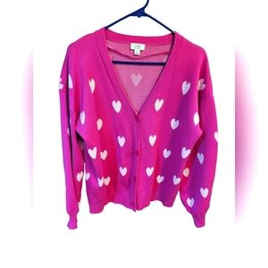 NWOT Crown and Ivy Heart Sweater